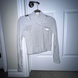 Garage Cut Out Mock Neck Long Sleeve
